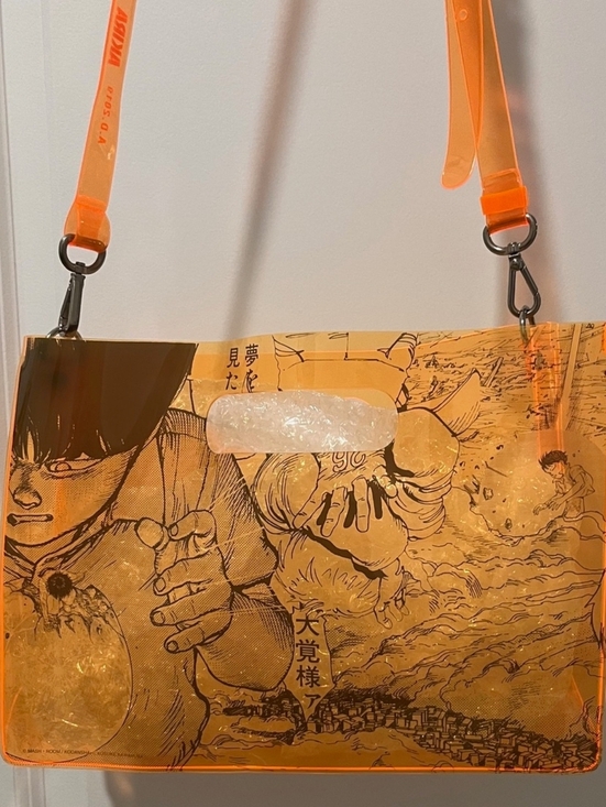 Akira Art of Wall Handbags - AKIRA ART OF WALL x nana-nana A4 PVC Bag In Orange & Black EUC
